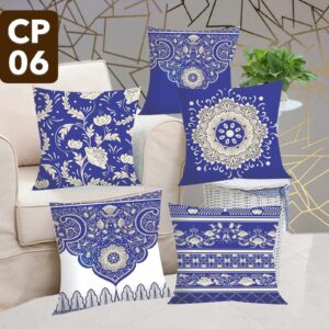 DIGITAL PRINT CUSHION COVERS W/F - HOLAND VELVET (BLUE)