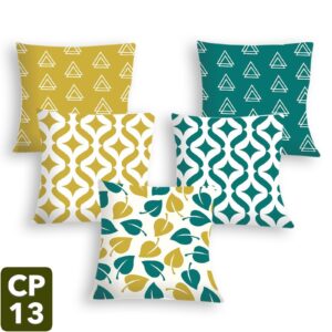 Digital leaf Print Cushion Covers 16x16 – Set of 5