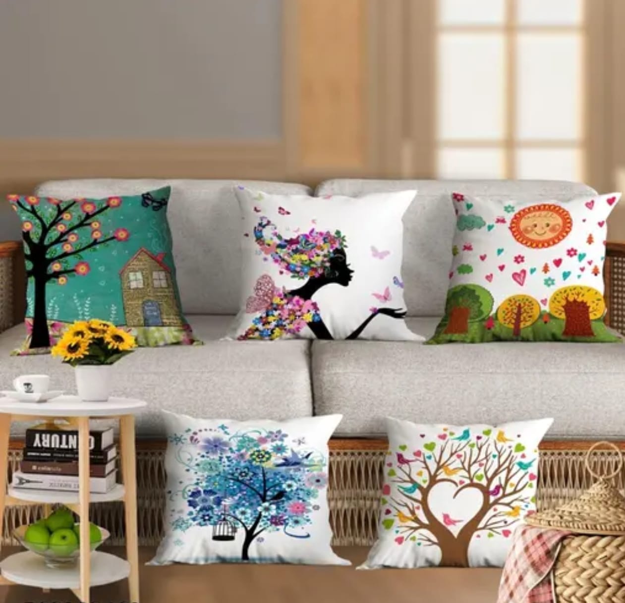 CUSHION COVERS - PRINTED NATURE