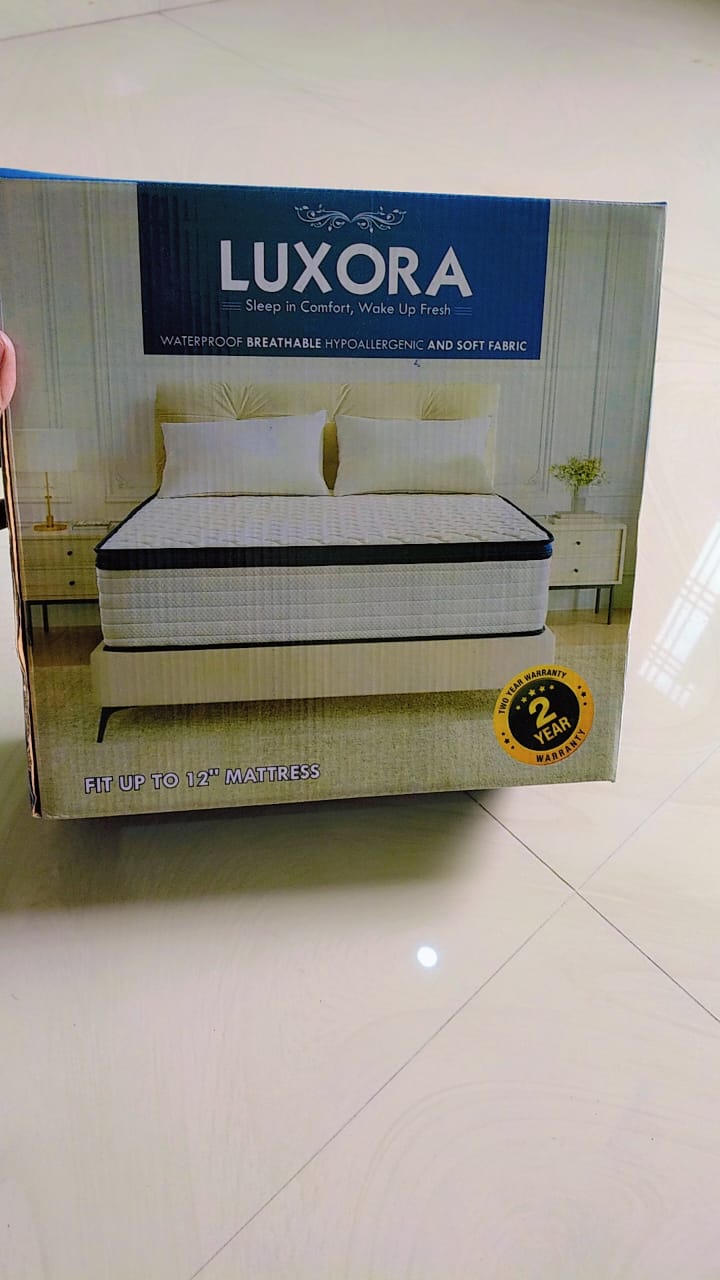MATTRESS PROTECTOR WATERPROOF TERRY COTTON- LUXORA (QUEEN 1)