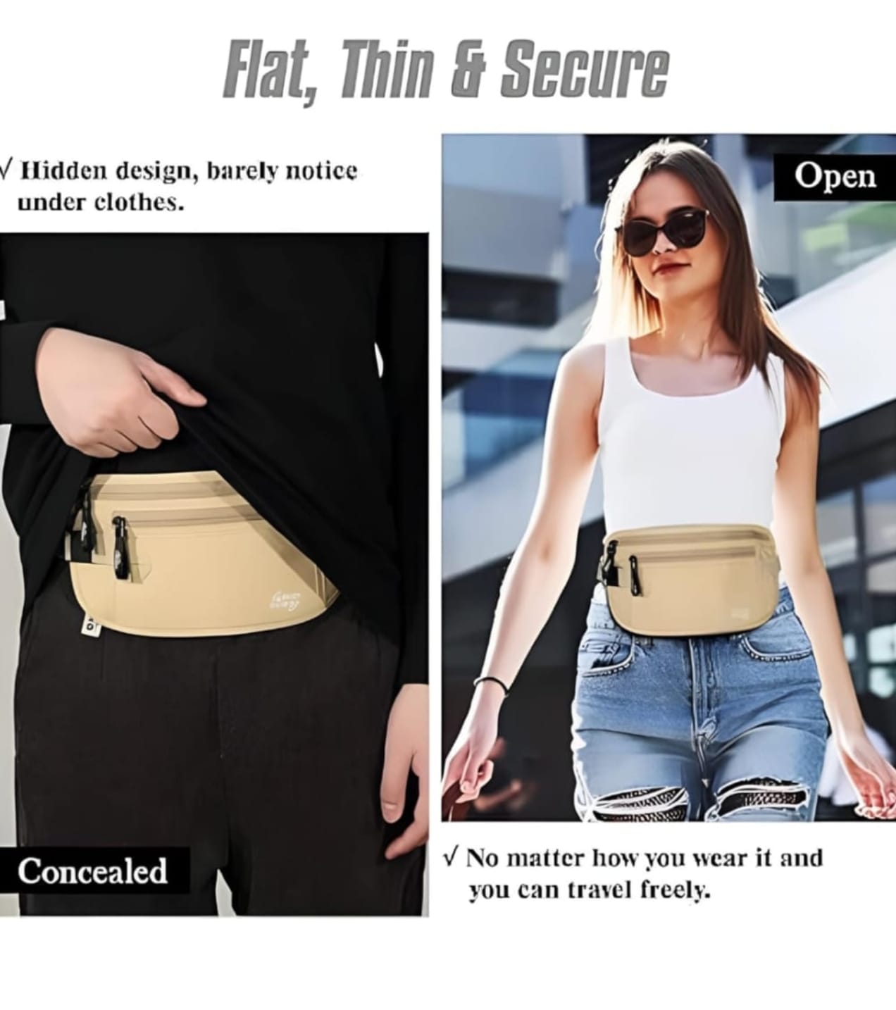 Hidden Sling Bag – Anti-Theft & RFID Protected (MB1)