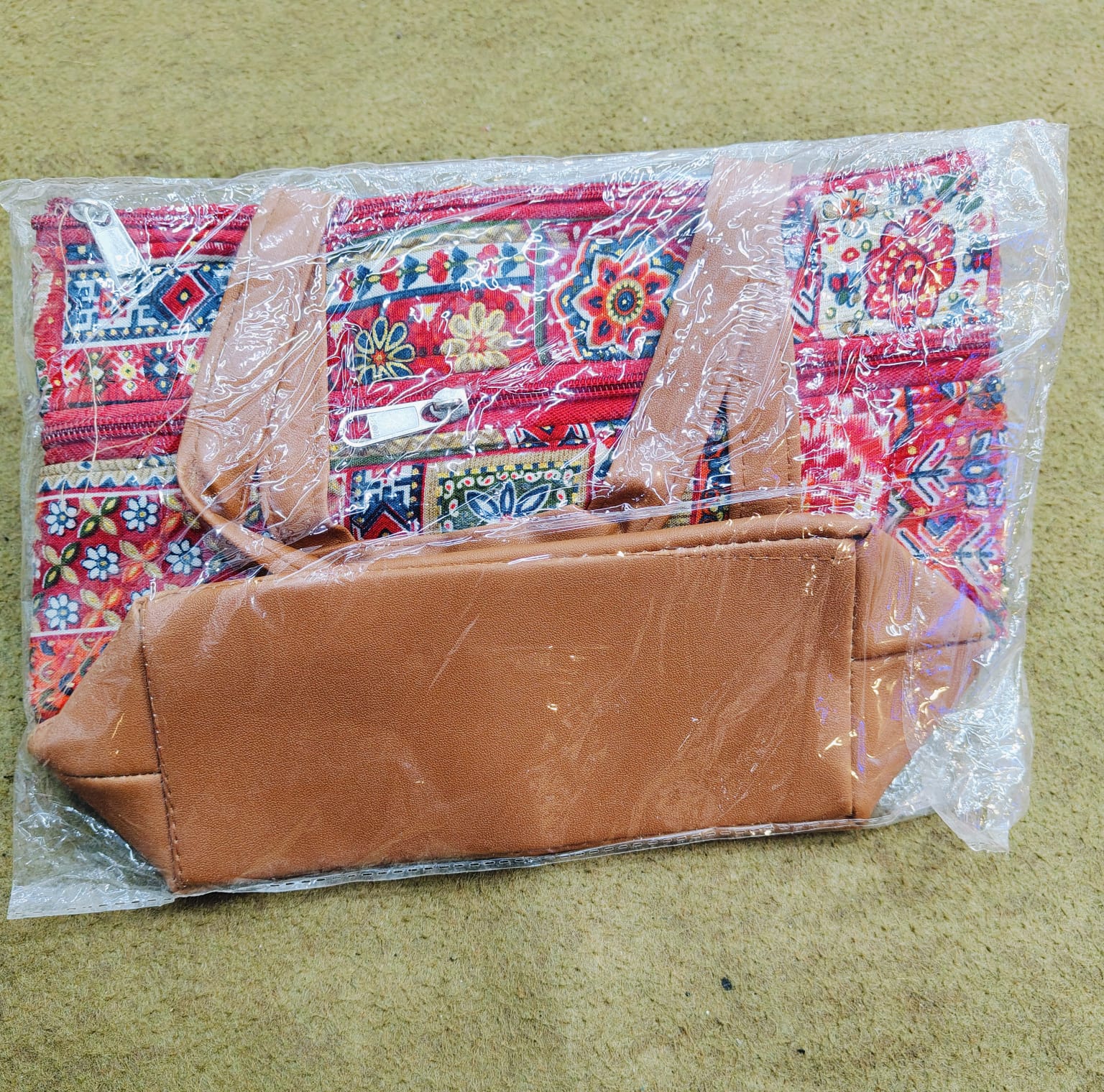 JAIPURI PRINT HAND BAG - MB5 (SIZE 25 CM X 18 CM)