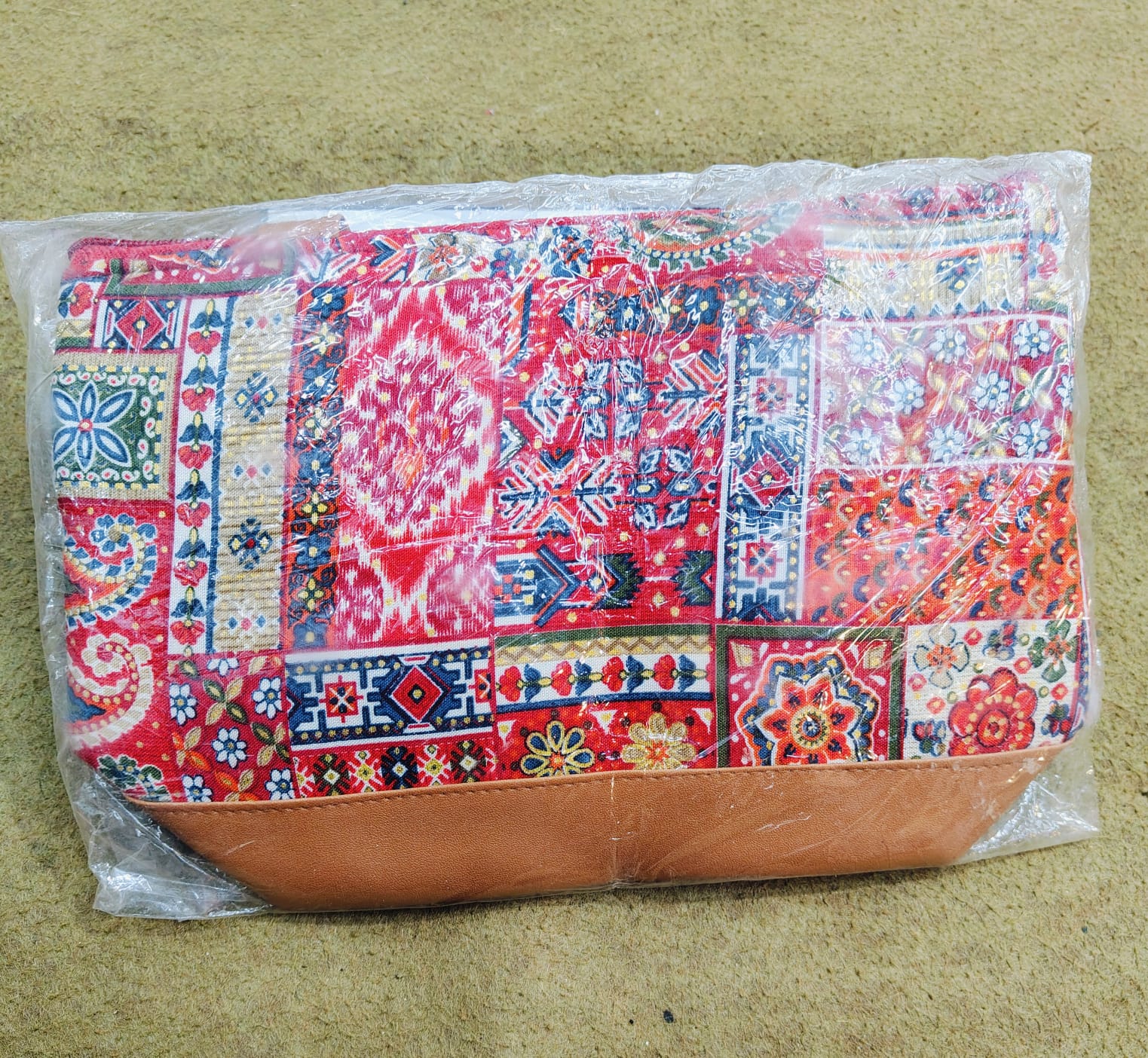 JAIPURI PRINT HAND BAG - MB5 (SIZE 25 CM X 18 CM)